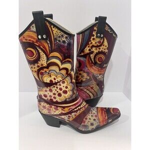 Nomad Footwear Women’s Yippy Monet Cowboy - SZ 8 - Multicolored Rain Boots